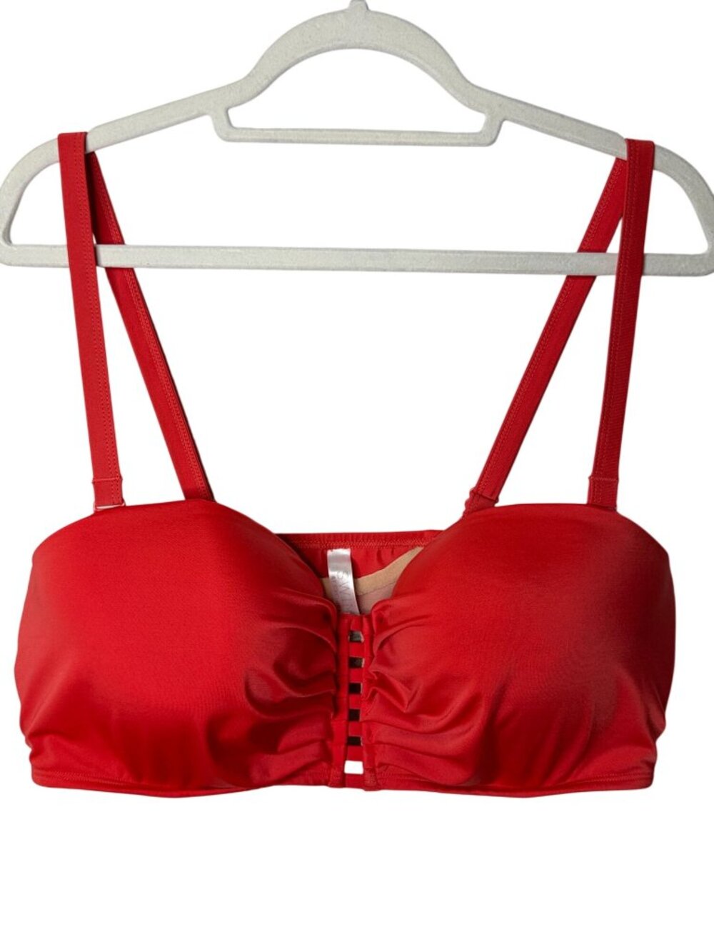 Swim by Cacique Red Bikini Top 40DDD Underwire Padded Strappy